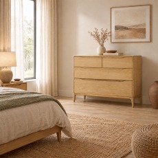 Ercol Rimini 4 Drawer Low Wide Chest Ercol Rimini 4 Drawer Low Wide Chest