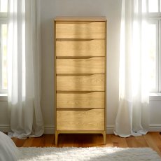 Ercol Rimini 6 Drawer Tall Chest