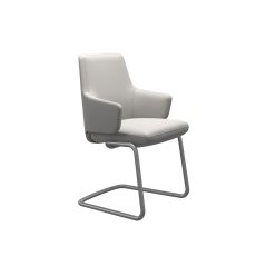 Stressless Vanilla Low Back Dining Chair with Arms and D400 Legs in Leather Stressless Vanilla Low Back Dining Chair with Arms and D400 Legs in Leather