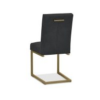 Athena Upholstered Cantilever Chair - Black Fabric (Pair) Athena Upholstered Cantilever Chair - Black Fabric (Pair)