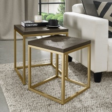 Athena Fumed Oak Nest of Tables Athena Fumed Oak Nest of Tables