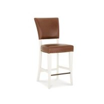 Belgrave Ivory Bar Stool - Faux Leather (Pair) Belgrave Ivory Bar Stool - Faux Leather (Pair)