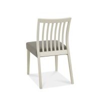 Bergen Grey Washed Low Slat Back Chair - Titanium Fabric (Pair) Bergen Grey Washed Low Slat Back Chair - Titanium Fabric (Pair)