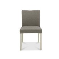Bergen Grey Washed Upholstered Chair - Titanium Fabric (Pair)