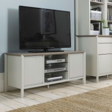 Bergen Grey Washed Oak Soft Grey Entertainment Unit