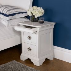 Chantilly White 2 Drawer Nightstand