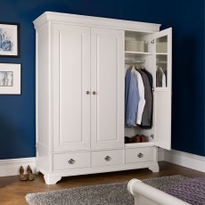 Chantilly White Triple Wardrobe