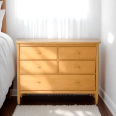 Ercol Teramo 5 Drawer Wide Chest Ercol Teramo 5 Drawer Wide Chest