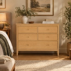 Ercol Teramo 5 Drawer Wide Chest