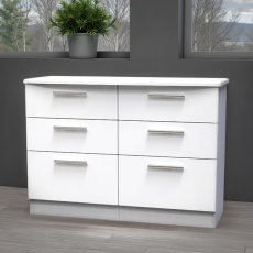 Knightsbridge 6 Drawer Midi Chest Knightsbridge 6 Drawer Midi Chest