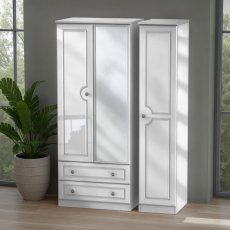 Pembroke Triple 2 Drawer Mirror Robe