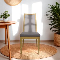 Ercol Romana Padded Back Dining Chair in Fabric Ercol Romana Padded Back Dining Chair in Fabric