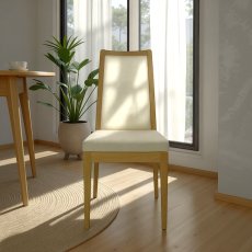Ercol Romana Padded Back Dining Chair in Leather Ercol Romana Padded Back Dining Chair in Leather