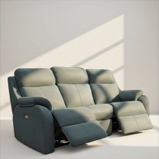G Plan Kingsbury 3 Seater Curved Double Recliner in Leather