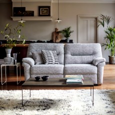 G Plan Seattle 2 Seater Sofa with Show Wood in Fabric
