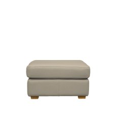 G Plan Seattle Footstool with Show Wood in Leather