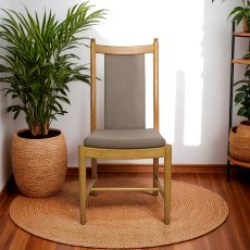 Ercol Penn Padded Back Dining Chair in Leather Ercol Penn Padded Back Dining Chair in Leather