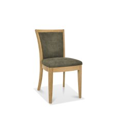 Chester Oak Upholstered Chair - Mocha Fabric (Pair)