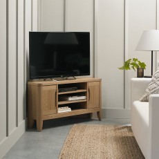 Chester Oak Corner Entertainment Unit Chester Oak Corner Entertainment Unit