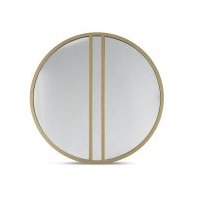 Chevron Satin Brass Mirror