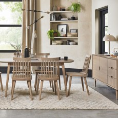 Dansk Scandi Oak 6-8 Seater Dining Table