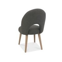Dansk Scandi Oak Upholstered Chairs - Cold Steel Fabric (Pair) Dansk Scandi Oak Upholstered Chairs - Cold Steel Fabric (Pair)