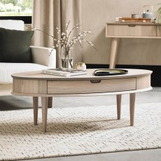 Dansk Scandi Oak Coffee Table with Drawer