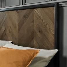 Sienna Fumed Oak & Peppercorn 180cm Panel Bedstead Sienna Fumed Oak & Peppercorn 180cm Panel Bedstead