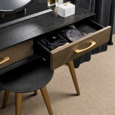 Sienna Fumed Oak & Peppercorn Dressing Table Sienna Fumed Oak & Peppercorn Dressing Table