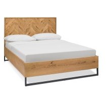 Riva Oak 135cm Panel Bedstead