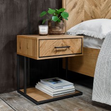 Riva Oak 1 Drawer Nightstand