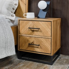 Riva Oak 2 Drawer Nightstand