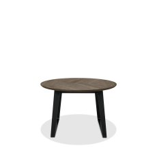 Emerson Weathered Oak & Peppercorn 4 Seater Circular Dining Table