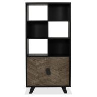 Emerson Weathered Oak & Peppercorn Display Unit