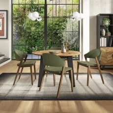 Emerson Rustic Oak & Peppercorn 4 Seater Circular Dining Table Emerson Rustic Oak & Peppercorn 4 Seater Circular Dining Table