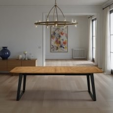 Emerson Rustic Oak & Peppercorn 6-8 Extension Dining Table Emerson Rustic Oak & Peppercorn 6-8 Extension Dining Table