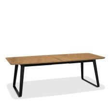 Emerson Rustic Oak & Peppercorn 6-8 Extension Dining Table