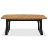 Emerson Rustic Oak & Peppercorn Coffee Table