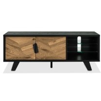 Emerson Rustic Oak & Peppercorn Entertainment Unit