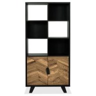 Emerson Rustic Oak & Peppercorn Display Unit Emerson Rustic Oak & Peppercorn Display Unit