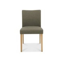 Bergen Oak Upholstered Chair - Black Gold Fabric (Pair) Bergen Oak Upholstered Chair - Black Gold Fabric (Pair)
