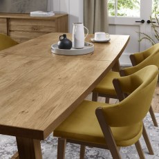 Camden Rustic Oak 4-6 Extension Dining Table
