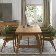 Camden Rustic Oak 6-8 Extension Dining Table