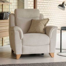 Manhattan Armchair Power Recliner with USB Port Single Motor in Leather