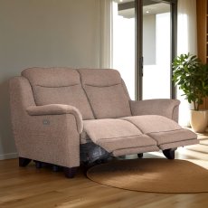 Manhattan Double Power Recliner 2 Seater Sofa with USB Port - Single Motors in Fabric