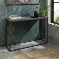 Renzo Zinc Dark Grey Console Table