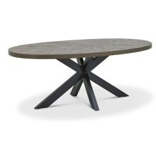 Ellipse Fumed Oak 6 Seater Dining Table Ellipse Fumed Oak 6 Seater Dining Table