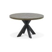 Ellipse Fumed Oak Circular Dining Table