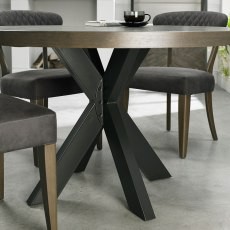 Ellipse Fumed Oak Circular Dining Table Ellipse Fumed Oak Circular Dining Table