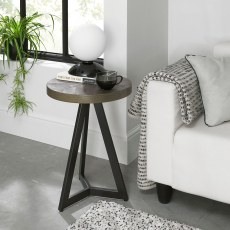 Ellipse Fumed Oak Lamp Table Ellipse Fumed Oak Lamp Table